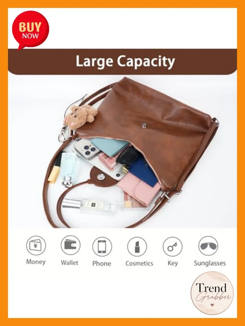 Convertible Tote Backpack Purse Hobo Shoulder Bag Faux Leather Crossbody
